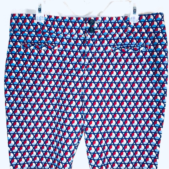 Anthropologie Cartonnier Charlie Ankle pants w/ geometric pattern. Size 12 - Picture 4 of 10